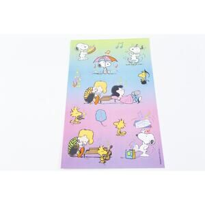 Vintage, Snoopy, Schulz, Peanuts Characters, Music, Cartoon, Stickers, Sheet, Do